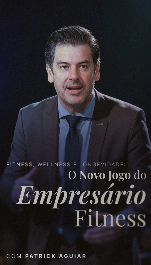 Capa da palestra O Novo Jogo do Empresário Fitness, com Patrick Aguiar