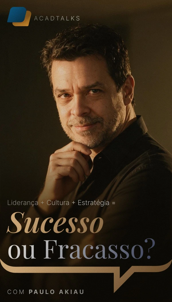 Capa da palestra Sucesso ou Fracasso?, com Paulo Akiau